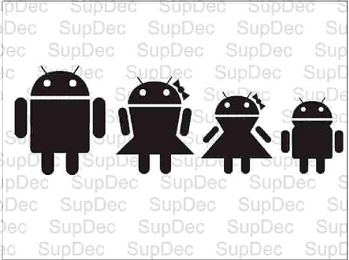 Android Family Vinyl Sticker voor Auto's & Voertuigen