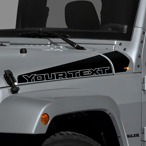 Custom Strepen Motorkap Zijde Vinyl Sticker voor Jeep Wrangler