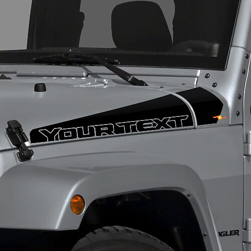 Aangepaste Tekst Motorkap Vinyl Sticker Decal voor Jeep Wrangler JL CJ TJ YK JK XJ