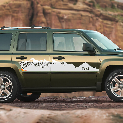 2007-2017 Jeep Patriot Mountain Decals Stickers Grafische strepen
