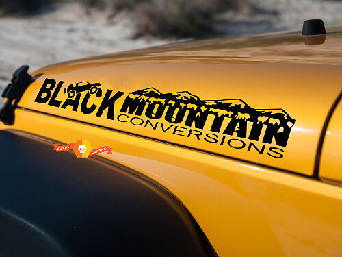 Black Mountain Conversations Hoodie Vinylsticker voor Jeep Wrangler