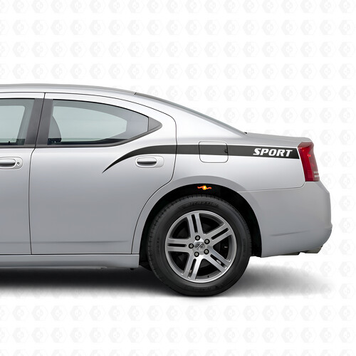 Sportieve gebogen strepen vinyl sticker voor Dodge Charger 2006-2010