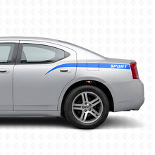 Sportieve gebogen strepen vinyl sticker voor Dodge Charger 2006-2010_2