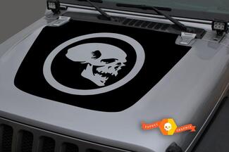 Jeep Hood Vinyl Skull Blackout Decal Sticker voor 18-19 Jeep Wrangler JL #2
