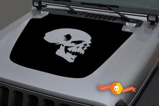 Jeep Hood Vinyl Skull Blackout Decal Sticker voor 18-19 Jeep Wrangler JL #3
