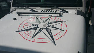 2 kleuren Jeep Hood Decal Compass Sticker voor alle auto's
