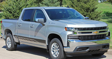 2 Rocker 2019 2020 Chevy Silverado onderste rocker paneel lichaam zijdeur streep vinyl graphics stickers stickers
 2