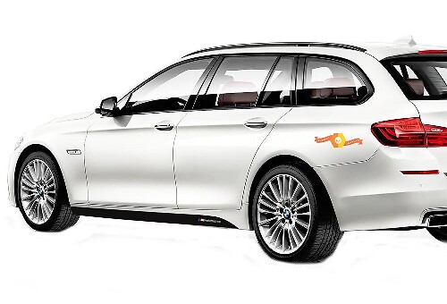 BMW F10 F11 5-serie zijskirtstickers stickers M SPORT M Performance
