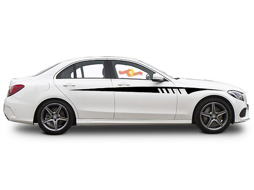 Accentstrepen Zijdelingse Vinyl Decal Sticker voor Mercedes-Benz CLA-Klasse