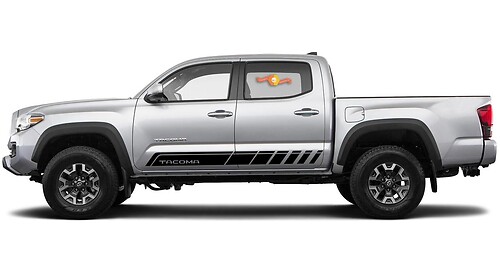 Gemerkt Accentstrepen Zijdeur Vinyl Decal Sticker voor Toyota Tacoma 2017