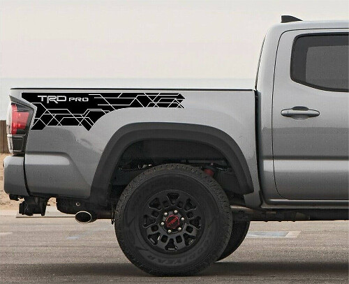 TRD Pro Stijl Zijbed Vinyl Decal Set voor Toyota Tacoma 2016-2023