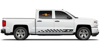 Chevrolet Silverado Z71 zijstrepen grafische sticker deurpaneel sticker zwart vinyl
