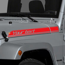 Aangepast Tekstomtrek Motorkap Zijstrook Vinyl Decal Kit voor Jeep Wrangler_3