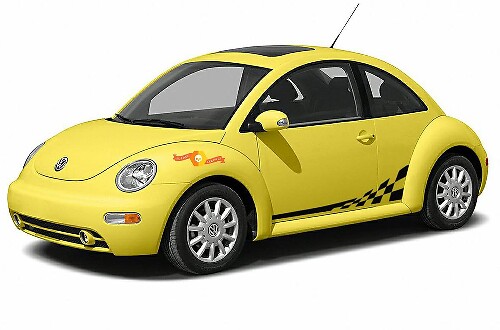 Ruitenvlag Zijstrepen Vinyl Sticker Voor Volkswagen Kever 1998-2011