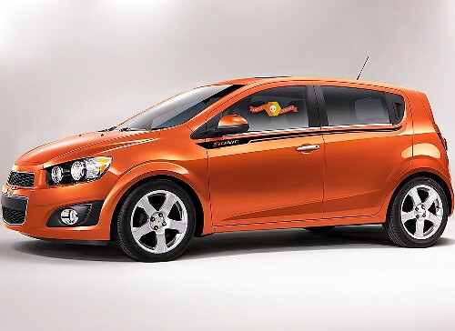 Sonic Deurzijstrepen Vinyl Stickers Voor Chevrolet Aveo