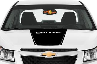 Chevrolet Chevy Cruze - Rally Racing Stripe Hood Graphic Cruze-letters
