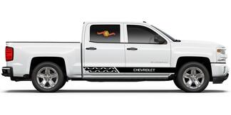 Chevrolet Silverado mk3 zijstrepen grafische sticker deurpaneel sticker zwart vinyl 1
