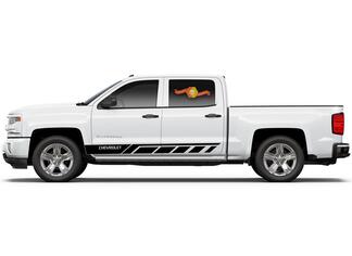 Chevrolet Silverado mk3 zijstrepen grafische sticker deurpaneel sticker zwart vinyl 2
