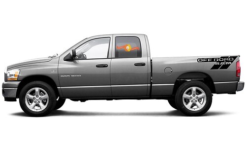 Dodge Ram mk4 1500 Rebel zijbed grafische streep sticker sticker 4
