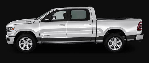 Rechte Zijstrook Vinyl Sticker voor Dodge Ram 1500