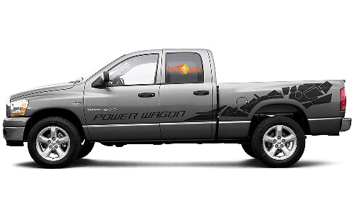 Zijbed- en carrosseriesticker voor Dodge Ram Power Wagon, sticker, afbeeldingen
