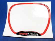 Stuurwiel sierring 392 HEMI embleem koepelvormige sticker Dodge Challenger Charger
 2