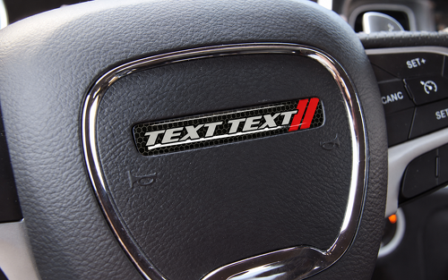 Scat Pack Style TEXT TEXT Red Honeycomb 392 TEXT Domed Strip — Vinylsticker (stuurwiel) voor Dodge Challenger