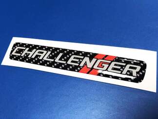 Eén stuurwiel Challenger koolstofvezel embleem met koepelvormige stickerstijl
