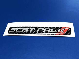 Eén stuurwiel Scat Pack Koolstofvezel embleem koepelvormige sticker stijl Scatpack
 1