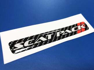 Eén stuurwiel Scat Pack Koolstofvezel embleem koepelvormige sticker 2 Scatpack

