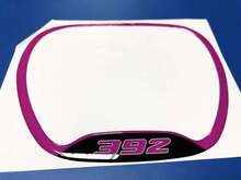 Stuurwielbekleding 392 Paars embleem koepelvormige sticker sticker Challenger Charger
 2