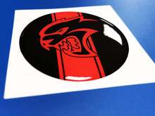 Hellcat Brandstofdeur Insert embleem koepelvormige sticker sticker voor Challenger
 2