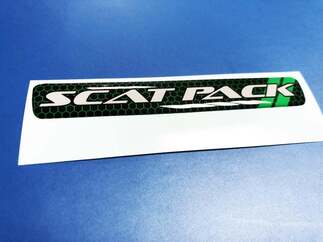 Stuurwiel Scat Pack Groene honingraat Strepen embleem koepelvormige sticker Challenger Charger Scatpack
