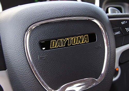 Daytona Geel Stuurwiel Embleem Bolle Decal voor Dodge Challenger Charger_1