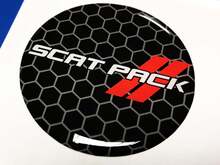 Scat Pack Red Fuel Door Insert embleem koepelvormige sticker voor Challenger Scatpack
 2