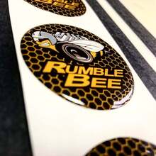 Startmotorknop Rumble Bee embleem koepelvormige stickers stickers
 2