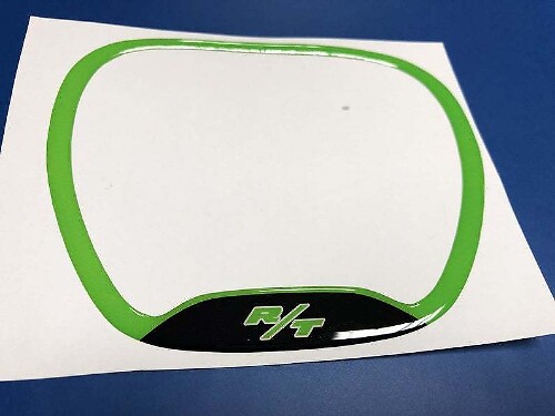 R/T Lime Stuurwiel Afwerkingsring Bolvormige Sticker voor Dodge Challenger Charger