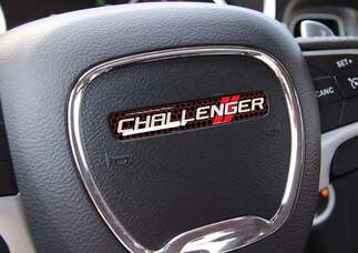 Embleem met één stuurwiel, koepelvormige sticker Challenger Dodge
