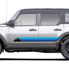Retro stijl bergen zijstrepen vinyl sticker voor Toyota 4Runner_2