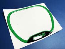 Stuurwielbekleding 392 groen embleem koepelvormige sticker sticker Challenger Charger
 2