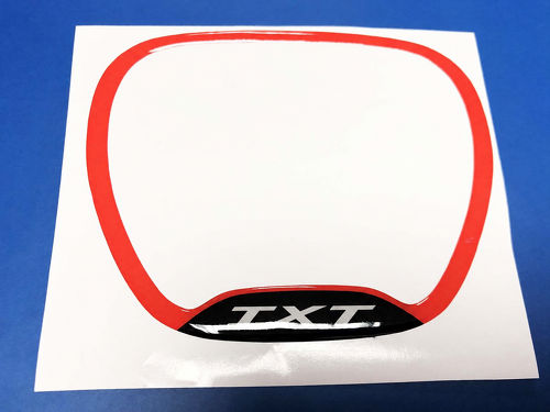 TXT Red Steering Wheel Trim Ring Universeel Vinylsticker voor Dodge Charger