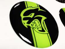 Hellcat Lime Fuel Door Insert embleem koepelvormige sticker sticker voor Challenger Dodge
 2