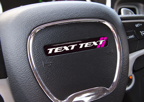 Scat Pack Style TEXT TEXT Purple Honeycomb Domed Strip — Vinylsticker (stuurwiel) voor Dodge Challenger