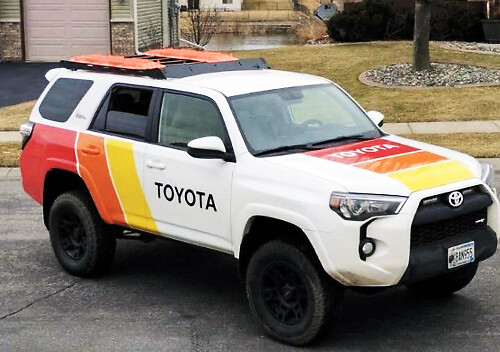 2 side Old school toyota 4Runner Tundra Tacoma LandCruiser graphics vinyl stickers stickers kits

