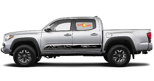 TRD Pro Stijl Zijstrips Vinyl Decal Kit voor Toyota Tacoma 2016