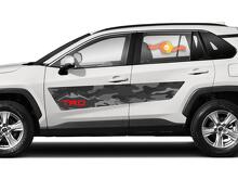TRD-stijl camo zijstrepen vinylsticker set voor Toyota RAV4 2019-2020_2