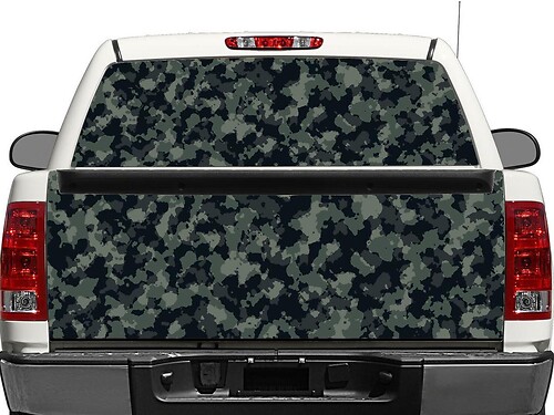 Camouflage-stijl achterruit- of achterklep vinylsticker voor pick-up trucks SUVs