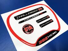 Set CHALLENGER T/A 392 stuurwielbekleding RING embleem koepelvormige stickersticker
 3