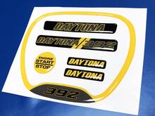 Set Daytona 392 gele stuurwielbekleding RING embleem koepelvormige sticker sticker oplader Dodge
 2