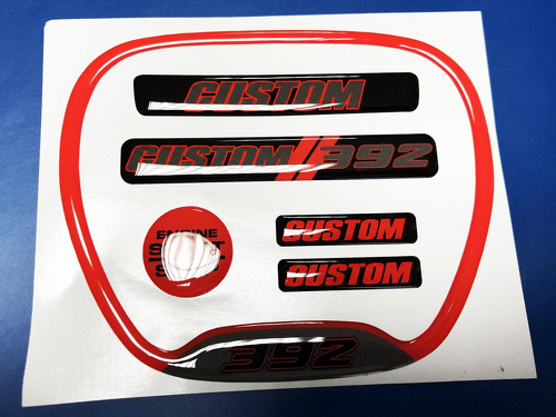 Aangepaste rode belettering interieurset stuurwiel startknop motor sleutelcover vinyl decal sticker voor Dodge Charger 2015-2026
